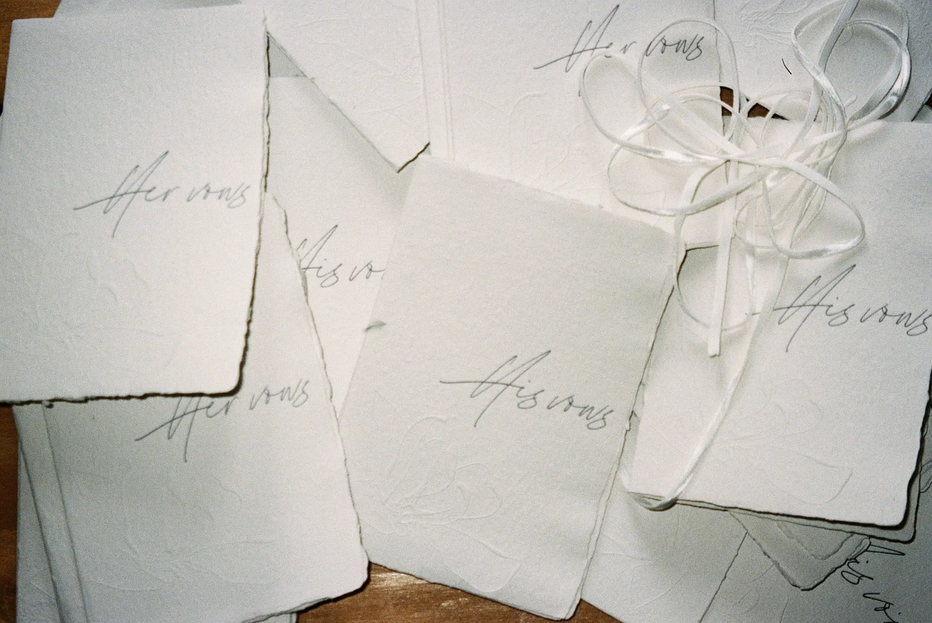 Elegant vintage invitation cards with embossed texture