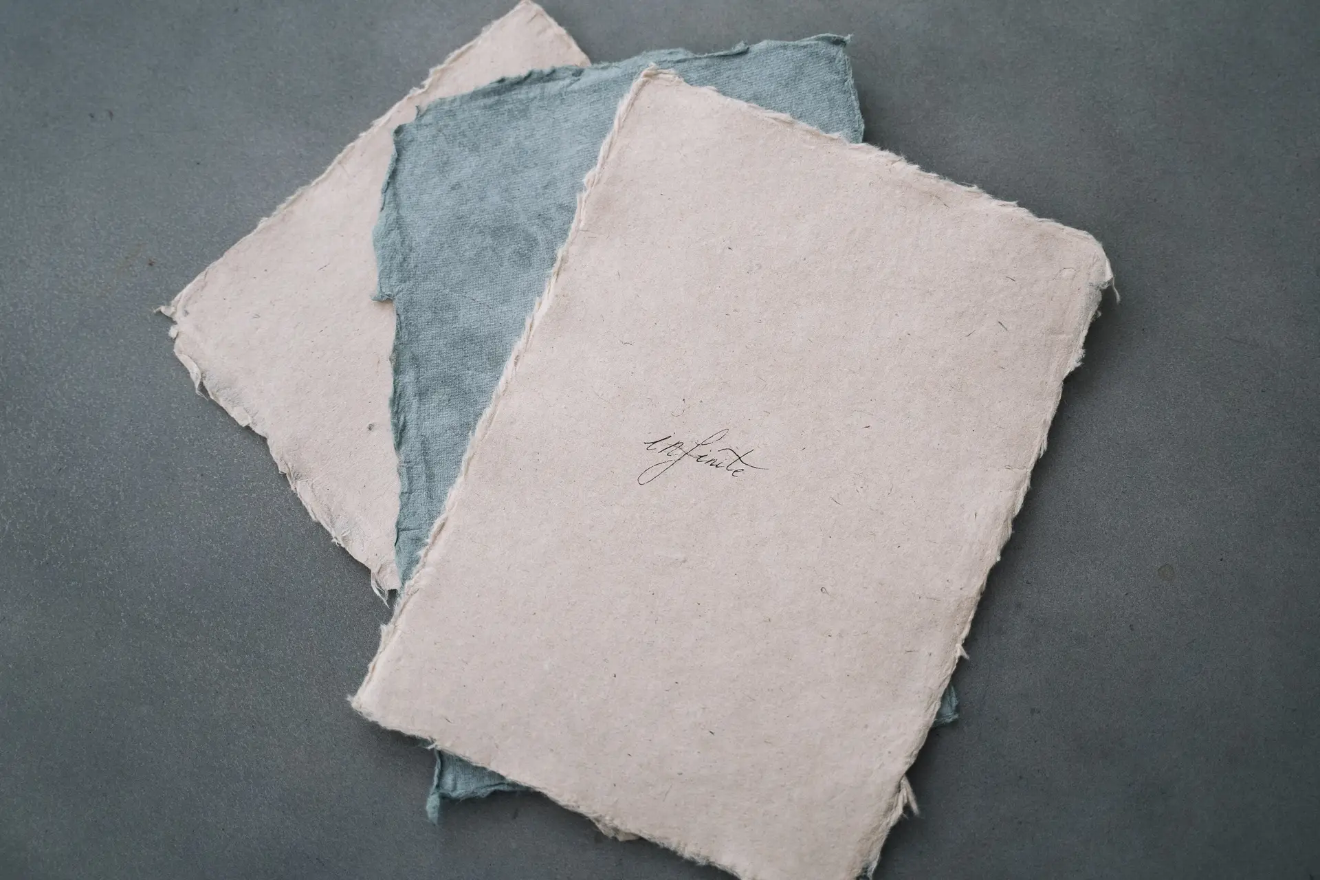 Selection of handmade papers